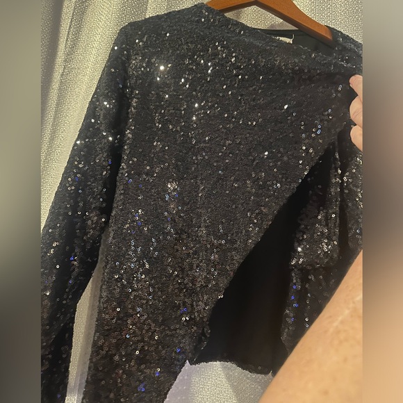 Sequined black blazer. women’s large - Picture 2 of 5